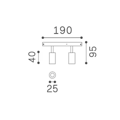 Illuminazione A Binario-Ideal Lux ego faretti led 5w 3000k nero per binario monofase 48v dali