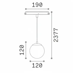 Lampade A Sospensione-Ideal Lux ego lampada a sospensione binario monofase led 10w 3000k bianco