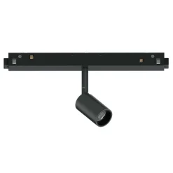 Illuminazione A Binario-Ideal Lux ego modulo faretto singolo nero led 8w 2700k per binario monofase