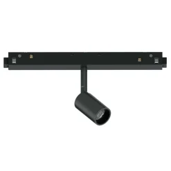 Illuminazione A Binario-Ideal Lux ego track faretto monofase nero 3w 3000k led dimmerabile orientabile