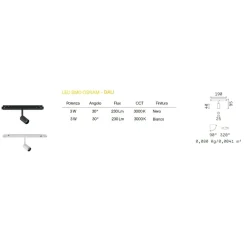 Illuminazione A Binario-Ideal Lux ego track faretto monofase nero 3w 3000k led dimmerabile orientabile