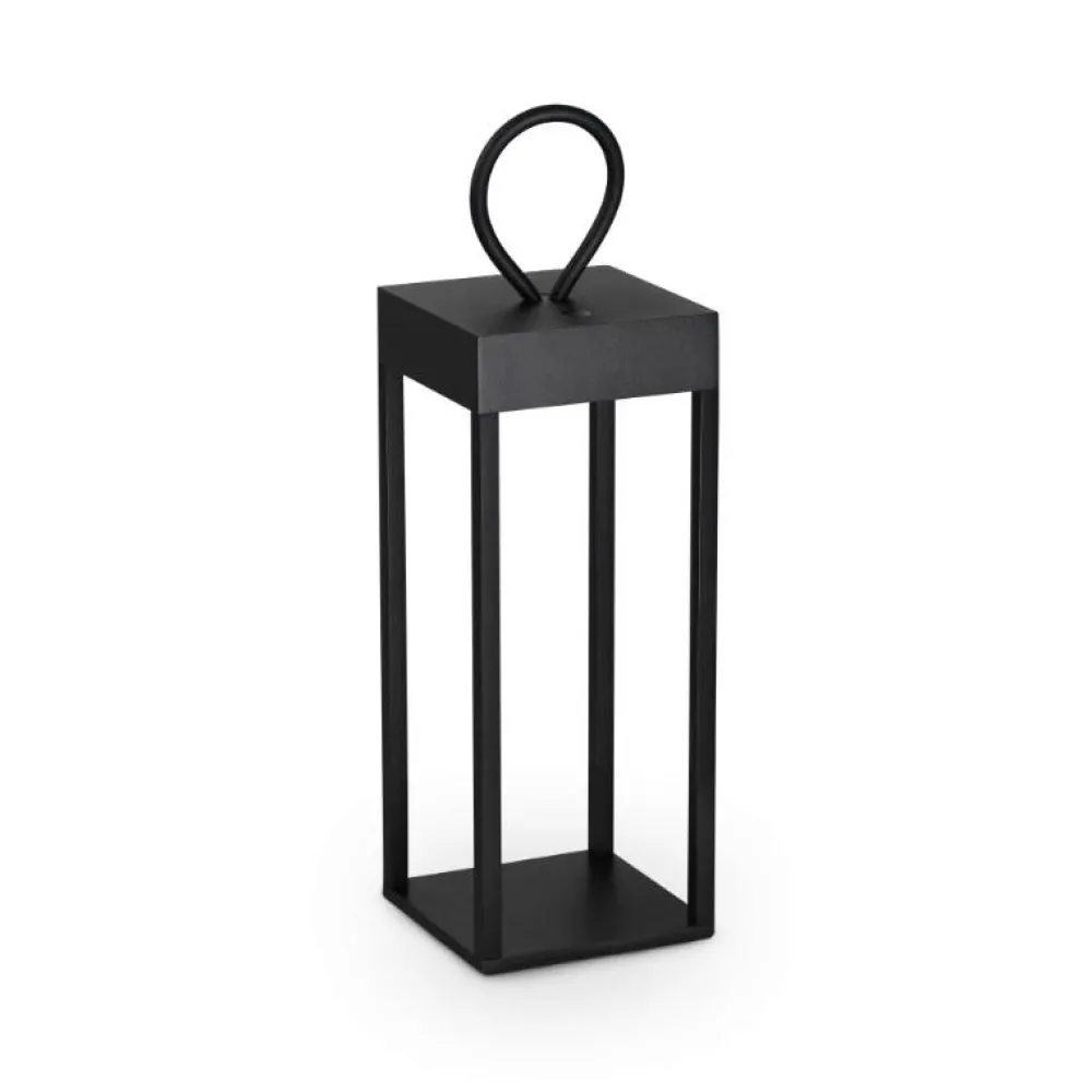 Lampade Da Esterno Giardino-Ideal Lux enya tl lampada da tavolo per esterno ip54 nero led