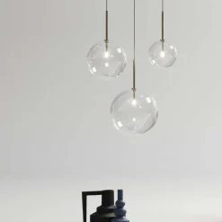 Lampade A Sospensione-Ideal Lux equinoxe sp1 d25 ottone lampada a sospensione dorata