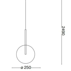 Lampade A Sospensione-Ideal Lux equinoxe sp1 d25 ottone lampada a sospensione dorata