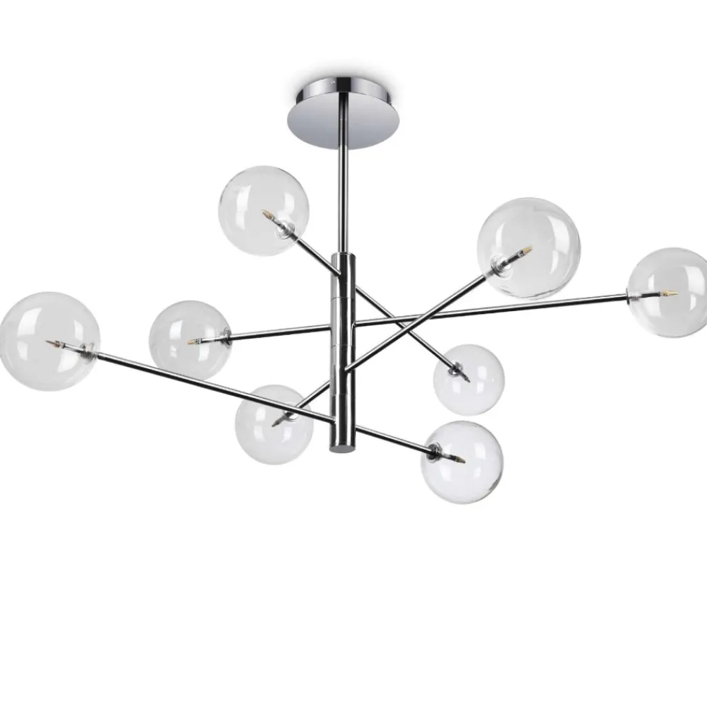 Lampadari Moderni-Ideal Lux equinoxe sp8 lampadario design moderno cromo per soggiorno