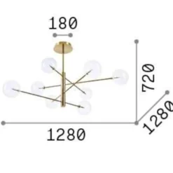 Lampadari Moderni-Ideal Lux equinoxe sp8 lampadario design moderno cromo per soggiorno