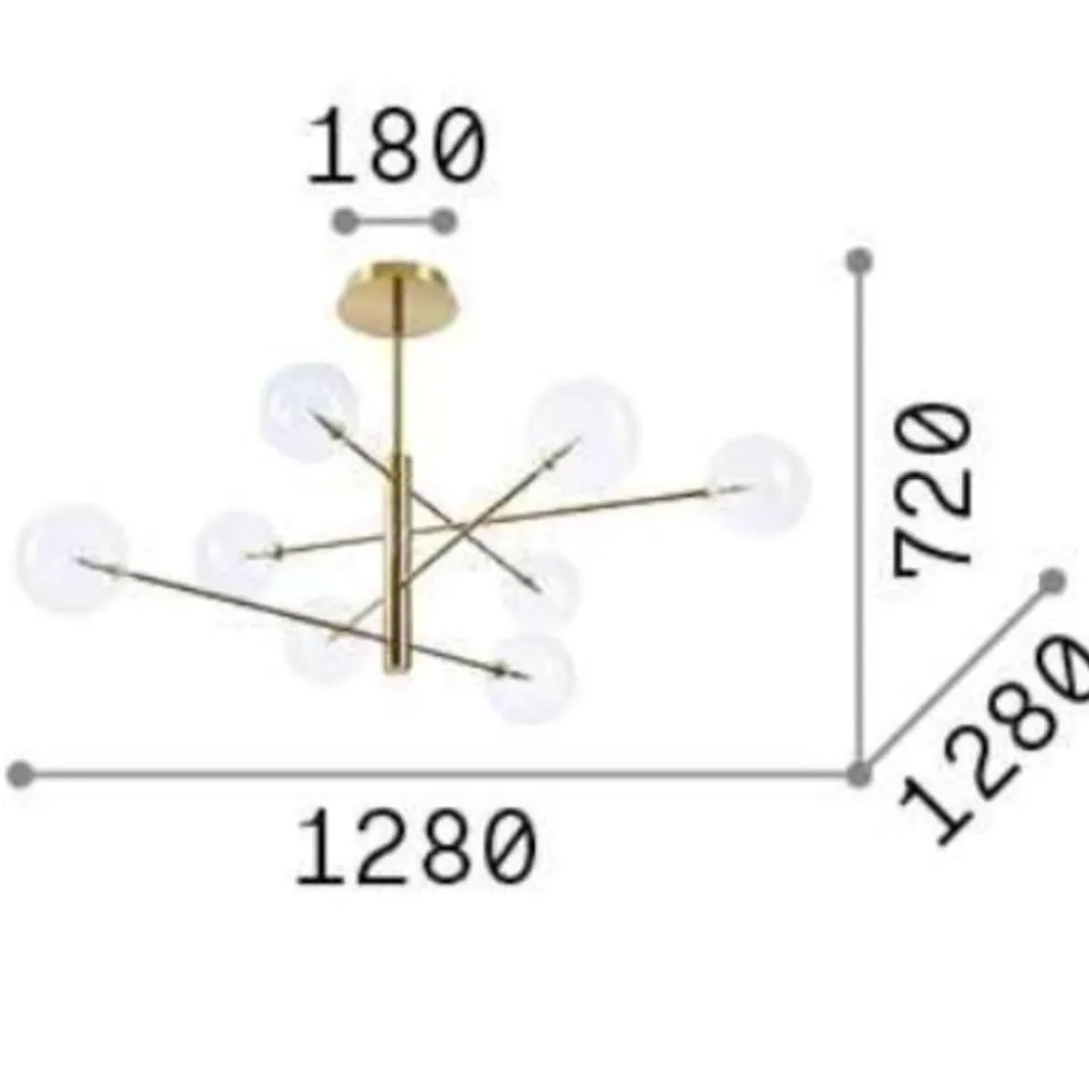 Lampadari Moderni-Ideal Lux equinoxe sp8 lampadario design moderno cromo per soggiorno
