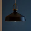 Lampade A Sospensione-Ideal Lux eris-1 sp1 lampada a sospensione vintage nera