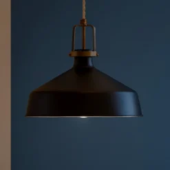 Lampade A Sospensione-Ideal Lux eris-1 sp1 lampada a sospensione vintage nera