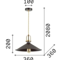 Lampadari Cucina-Ideal Lux eris-4 sp1 lampadario da cucina rustica nera