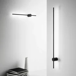 Applique Da Parete-Ideal Lux essence ap applique led 11w 3000k nero moderna