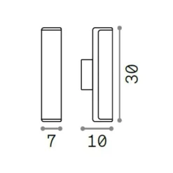 Applique Da Esterno-Ideal Lux etere ap applique da esterno corten led 10w 3000k ip44