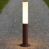 Lampioni Da Giardino-Ideal Lux etere pt 3000k lampione da giardino marrone ip44 led 9,5w