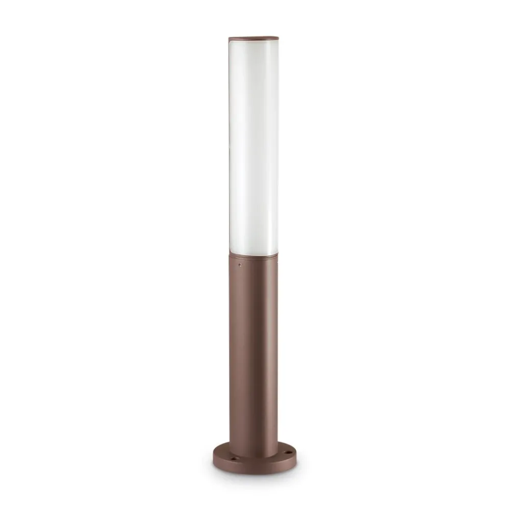 Lampioni Da Giardino-Ideal Lux etere pt 3000k lampione da giardino marrone ip44 led 9,5w