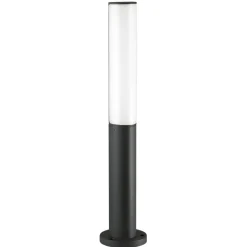 Lampioni Da Giardino-Ideal Lux etere pt 3000k lampione nero da esterno ip44 led 9,5w