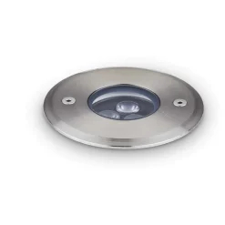 Faretti Da Esterno-Ideal Lux faretto da esterno incasso calpestabile tondo ip67 3w 3000k 220v floor pt d09