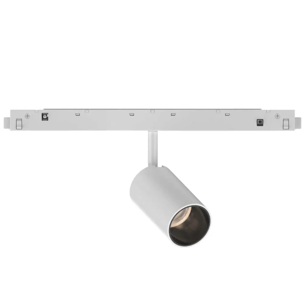 Illuminazione A Binario-Ideal Lux faretto led 8w bianco orientabile magnetico osram per binario monofase 48v
