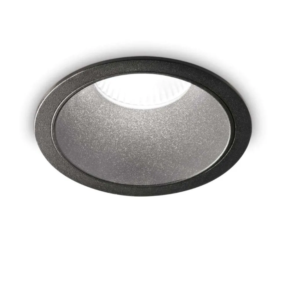 Faretti Da Incasso-Ideal Lux faretto per incasso bagno game trim round 11w 3000k ip65 nero