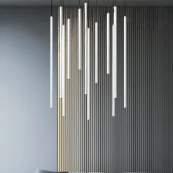 Lampadari Moderni-Ideal Lux filo sp12 lampadario led design moderno bianco 19w 3000k