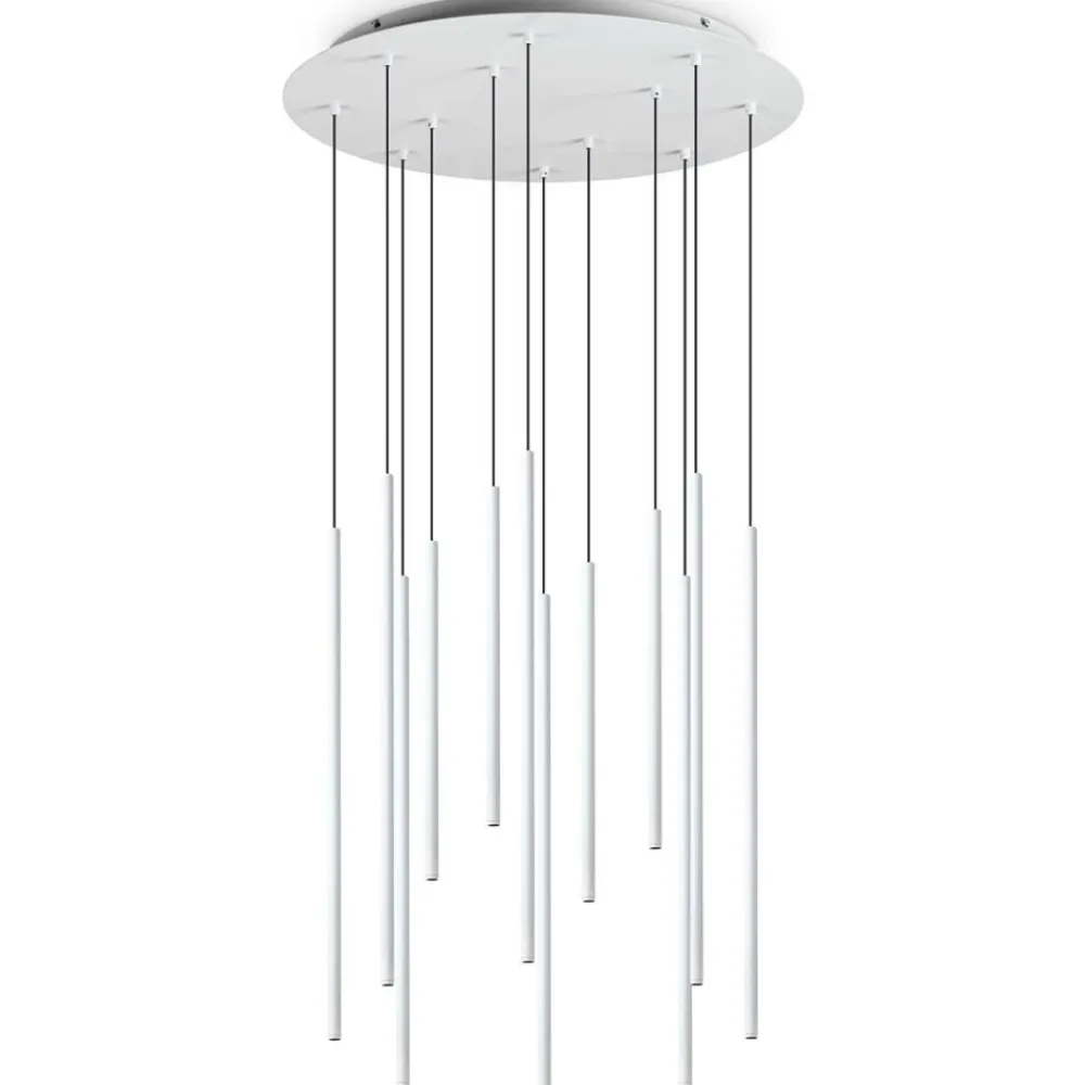 Lampadari Moderni-Ideal Lux filo sp12 lampadario led design moderno bianco 19w 3000k