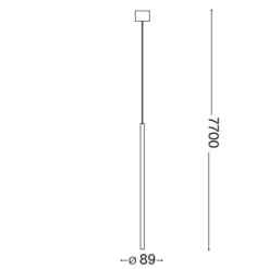 Lampade A Sospensione-Ideal Lux filo sp1 long wire sospensione cilindro led 4w ottone
