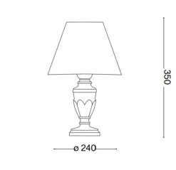Abat Jour-Ideal Lux firenze tl1 abat-jour dada camera da letto bianco decoro foglia oro