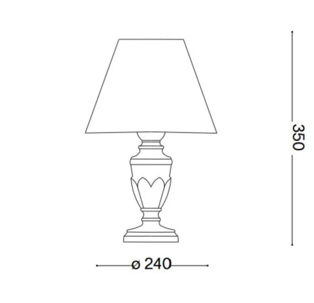 Abat Jour-Ideal Lux firenze tl1 abat-jour dada camera da letto bianco decoro foglia oro