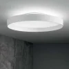 Plafoniere Moderne-Ideal Lux fly pl d35 plafoniera da cucina 4000k bianca tonda