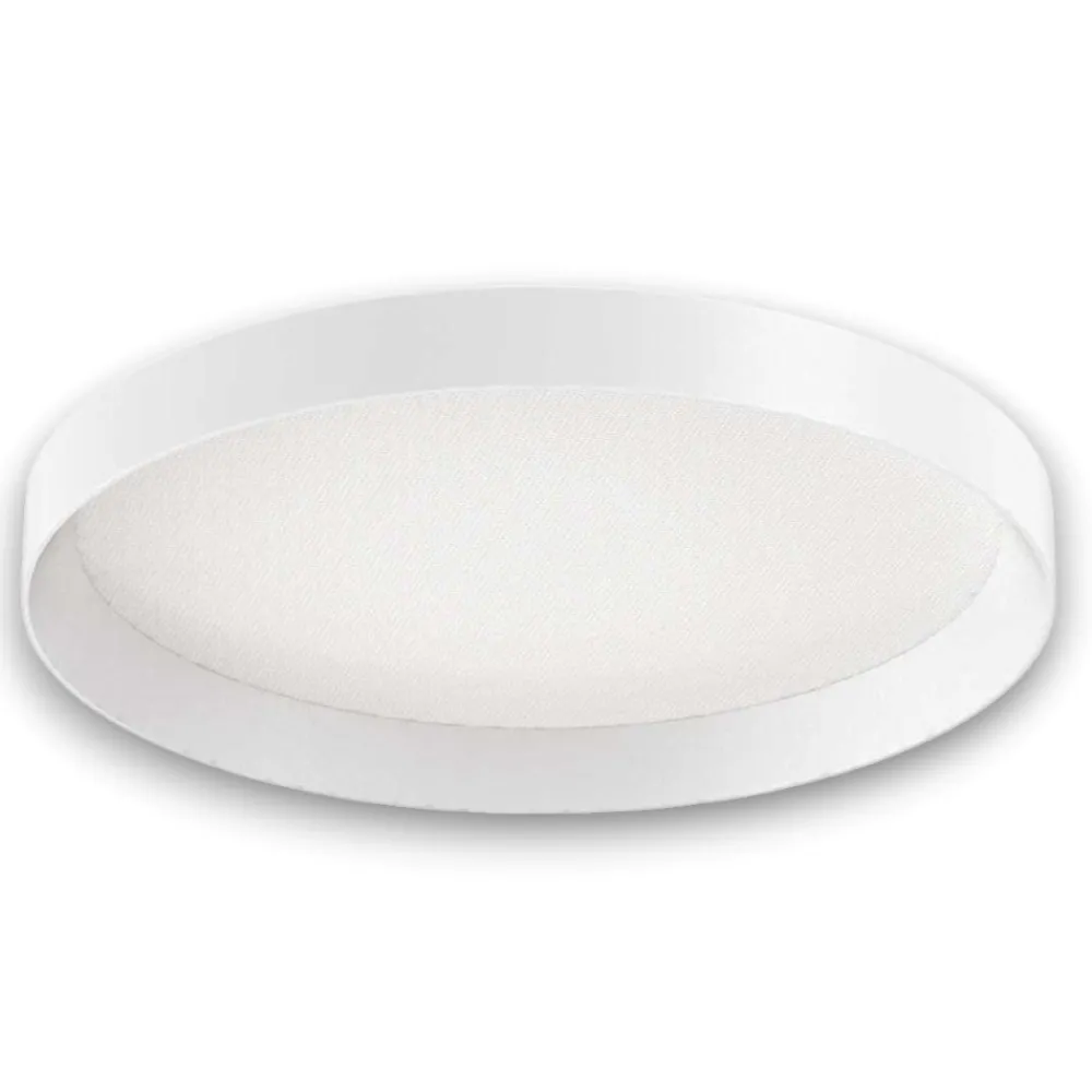 Plafoniere Moderne-Ideal Lux fly pl d35 plafoniera da cucina 4000k bianca tonda