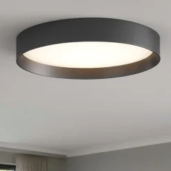 Plafoniere Moderne-Ideal Lux fly pl d35 plafoniera nera led 4000k per cucina