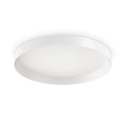 Plafoniere Moderne-Ideal Lux fly pl d45 plafoniera rotonda bianca led 4000k