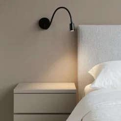 Applique Camera Da Letto-Ideal Lux focus-1 ap applique nero da lettura per comodino camera da letto