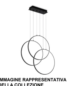 Lampadari Moderni-Ideal Lux frame lampadario bianco design moderno led 82w 3000k