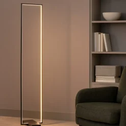 Lampade Da Terra-Ideal Lux frame pt lampada da terra moderna led 30w 3000k nera