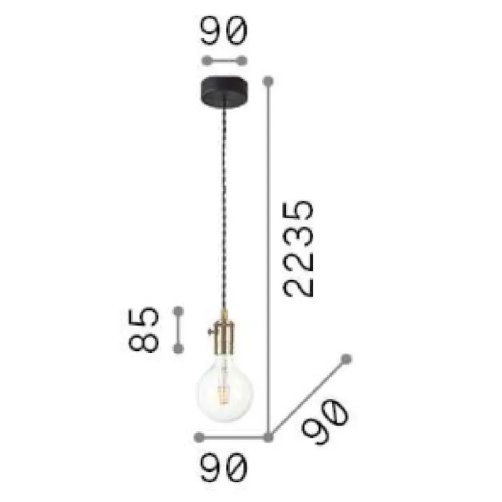 Lampade A Sospensione-Ideal Lux frida sp1 lampada a sospensione vintage cromo per isola