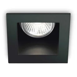 Faretti Da Incasso-Ideal Lux funky fi faretto nero quadrato da incasso per controsoffitto