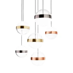 Lampadari Moderni-Ideal Lux galaxy sp6 lampadario moderno pendenti a sfera per soggiorno