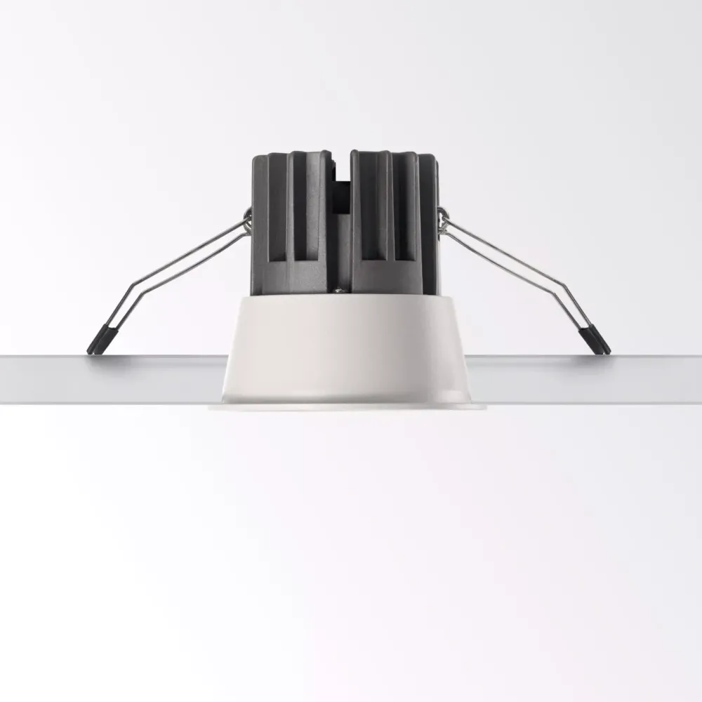 Faretti Da Incasso-Ideal Lux game round faretto da incasso led 11w 3000k bianco nero