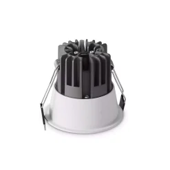 Faretti Da Incasso-Ideal Lux game round faretto da incasso led 11w 3000k bianco nero