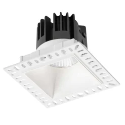 Faretti Da Incasso-Ideal Lux game trimless faretto da incasso quadrato a soffitto bianco 11w 3000k
