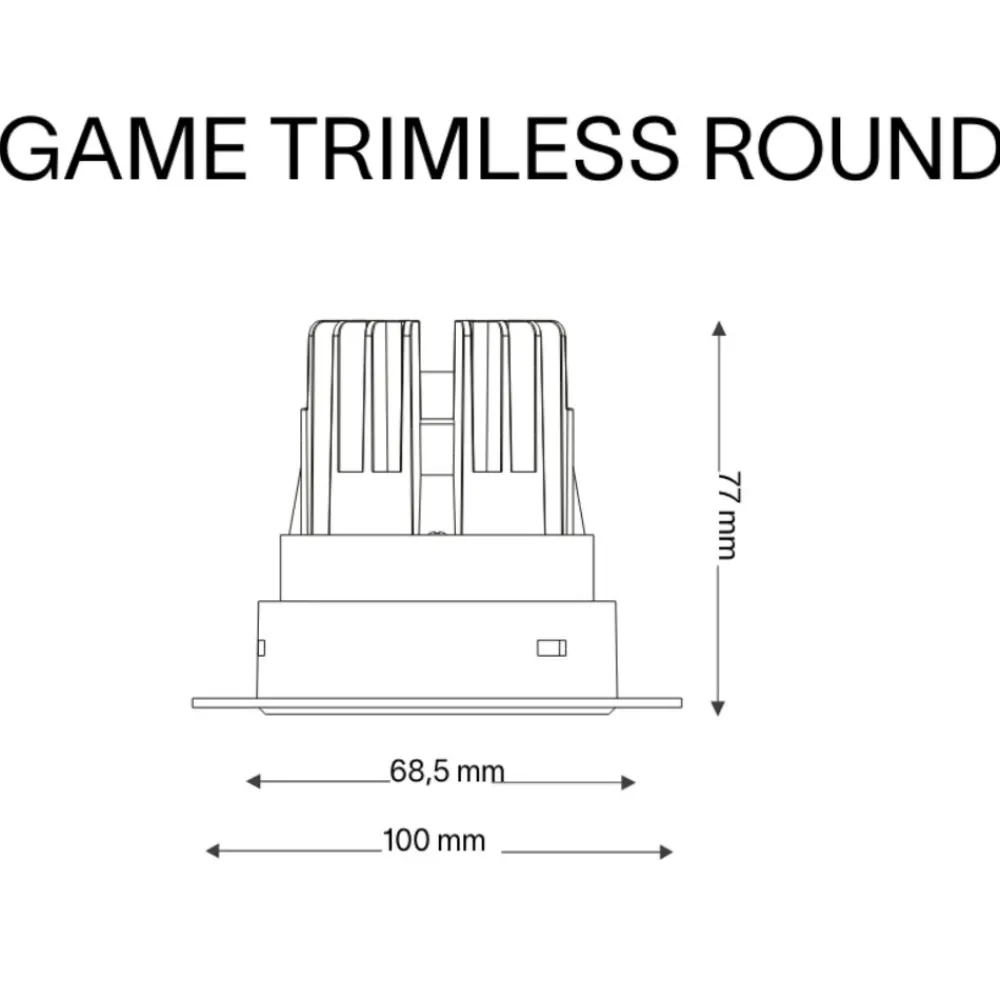 Faretti Da Incasso-Ideal Lux game trimless faretto led incasso 11w 3000k 220v bianco rotondo