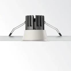 Faretti Da Incasso-Ideal Lux game trim round bianco argento faretto 11w 3000k rotondo da incasso 220v