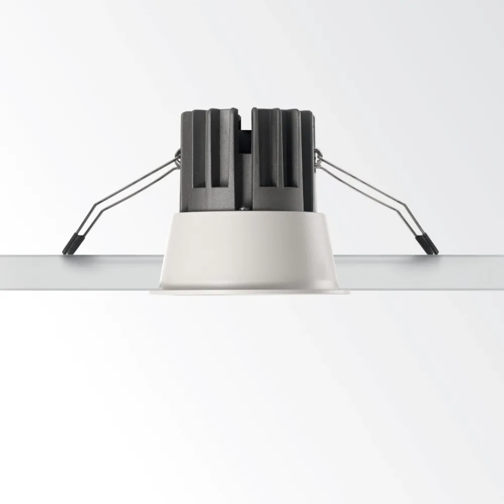 Faretti Da Incasso-Ideal Lux game trim round bianco argento faretto 11w 3000k rotondo da incasso 220v