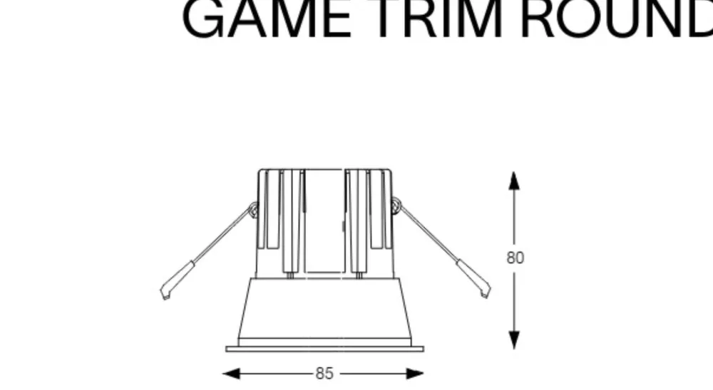 Faretti Da Incasso-Ideal Lux game trim round faretto incasso 2700k 11w rotondo bianco