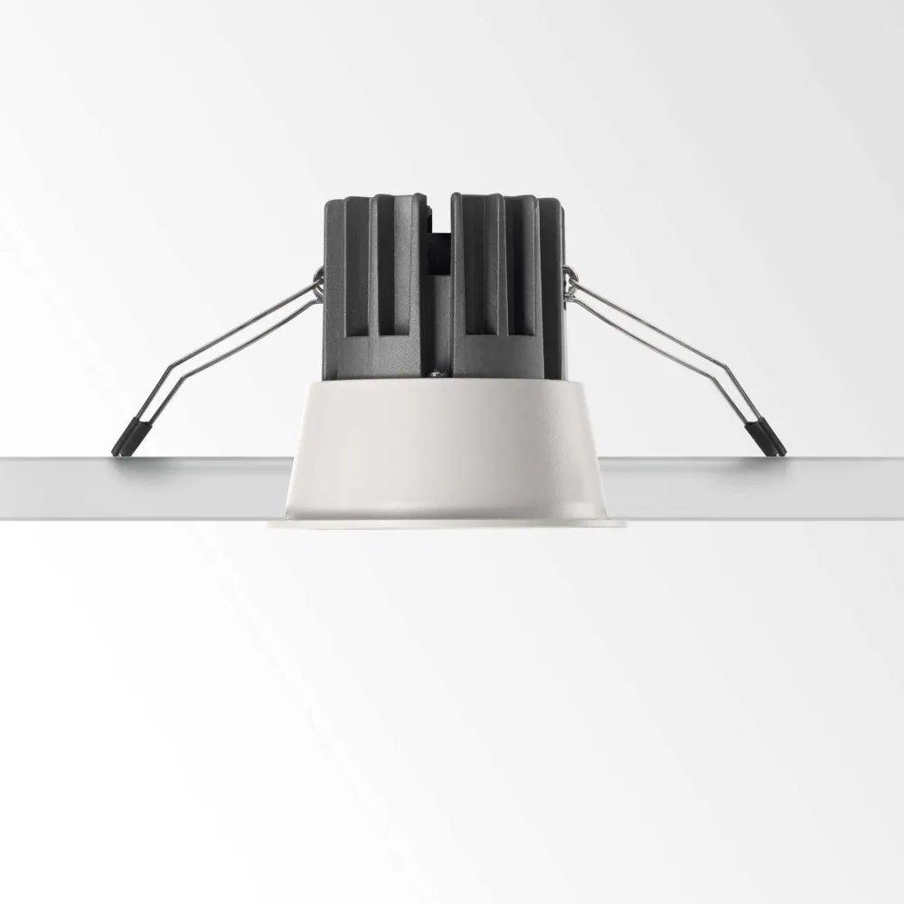 Faretti Da Incasso-Ideal Lux game trim round faretto incasso 2700k 11w rotondo bianco