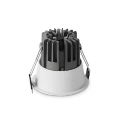 Faretti Da Incasso-Ideal Lux game trim round faretto da incasso led 11w 3000k nero bianco