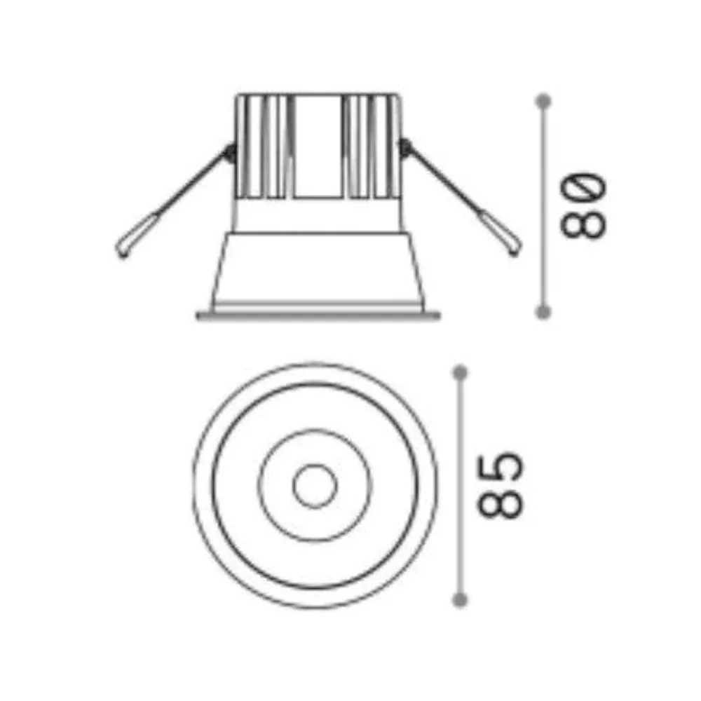 Faretti Da Incasso-Ideal Lux game trim round nero faretto da incasso led 11w 4000k rotondo