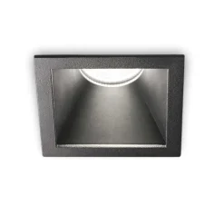 Faretti Da Incasso-Ideal Lux game trim square faretto da incasso led 11w 3000k 220v quadrato nero