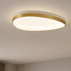 Plafoniere Moderne-Ideal Lux gemini pl d061 ottone dimmerabile dali push plafoniera led 3000k