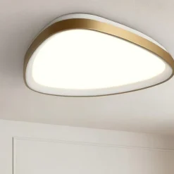 Plafoniere Moderne-Ideal Lux gemini pl d081 plafoniera led 41w 3000k oro ottone